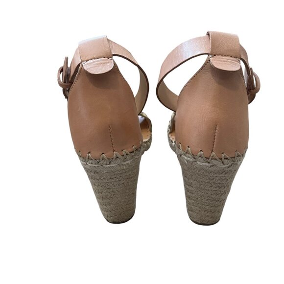 DOLCE VITA| Noor Leopard Calf Hair Espadrille Leather Wedges - SZ 10 worn 1X - Picture 7 of 11